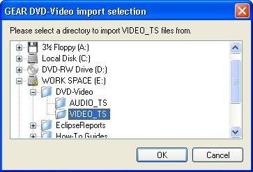 Video Import Selection