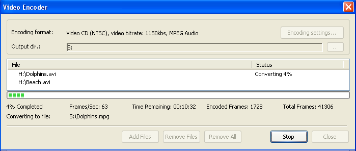 Video Encoder Dialog